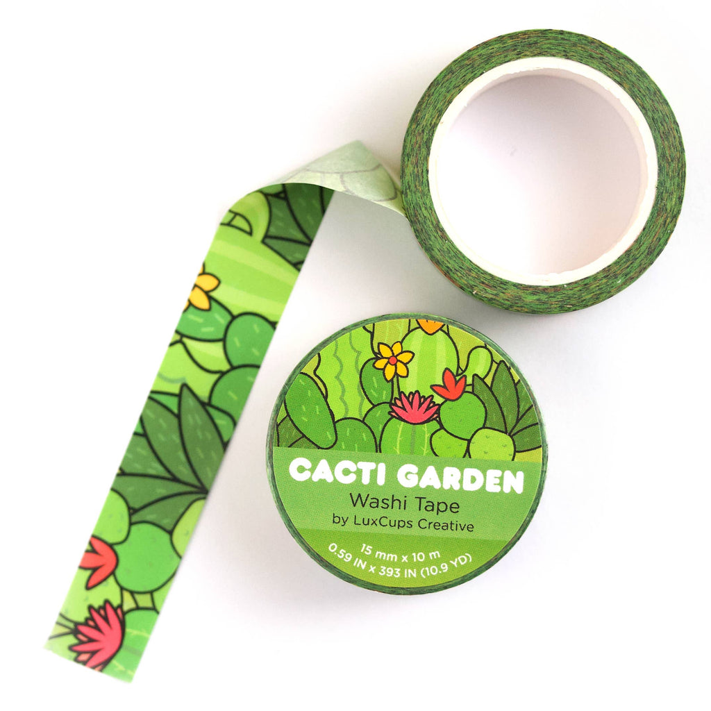 Cacti Washi Tape - Stationery | Decorative | Low-Tack Tape