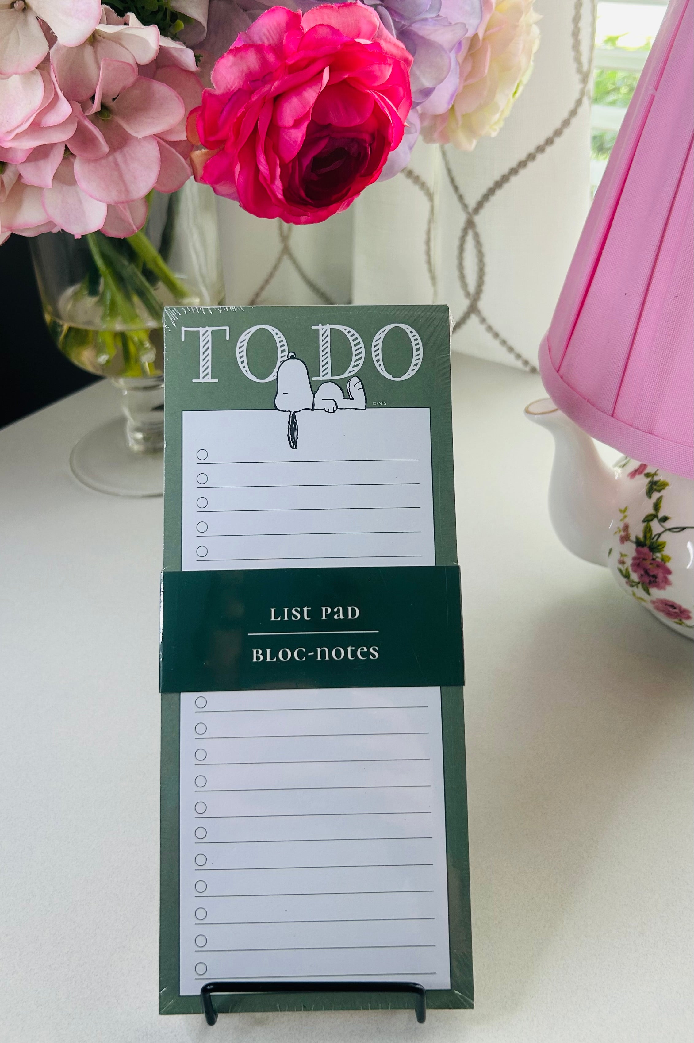 Snoopy To Do Notepad with Magnetic Back