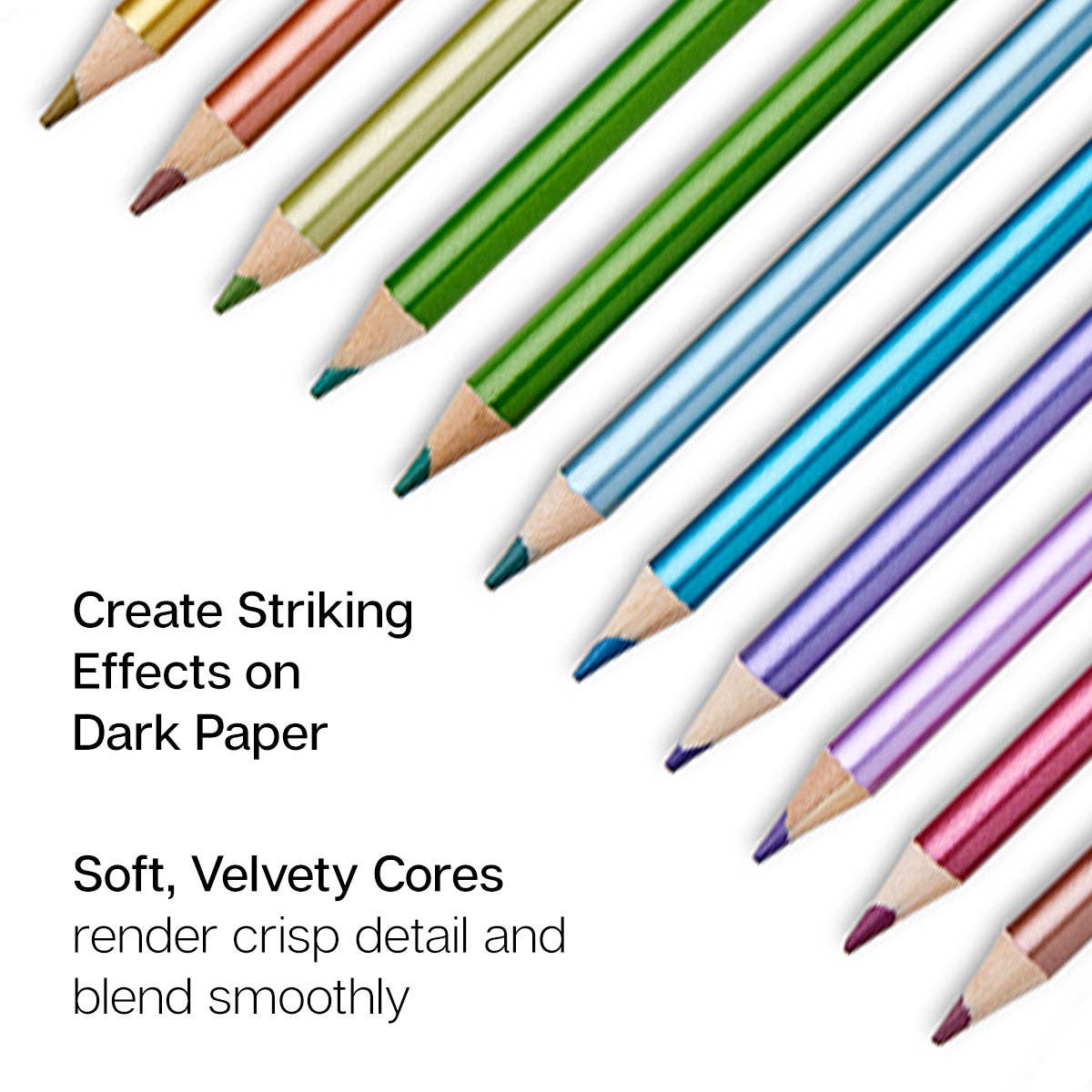 Colored Pencils - 12 Metallic Colors