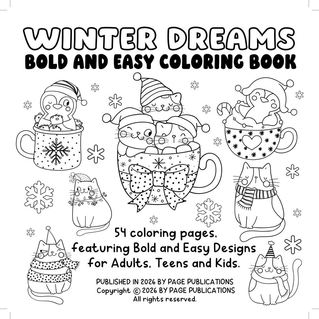 Winter Dreams Bold and Easy Coloring Book