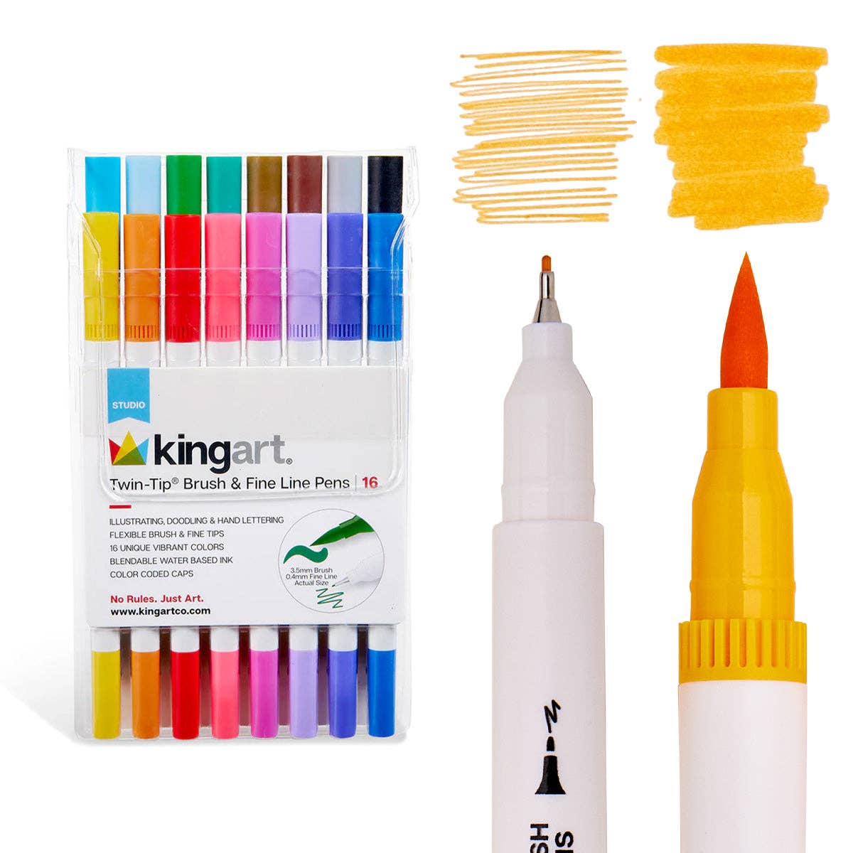 Twin-Tip™ Brush & Fine Line Pens - Water-Based Ink - 16 Colors