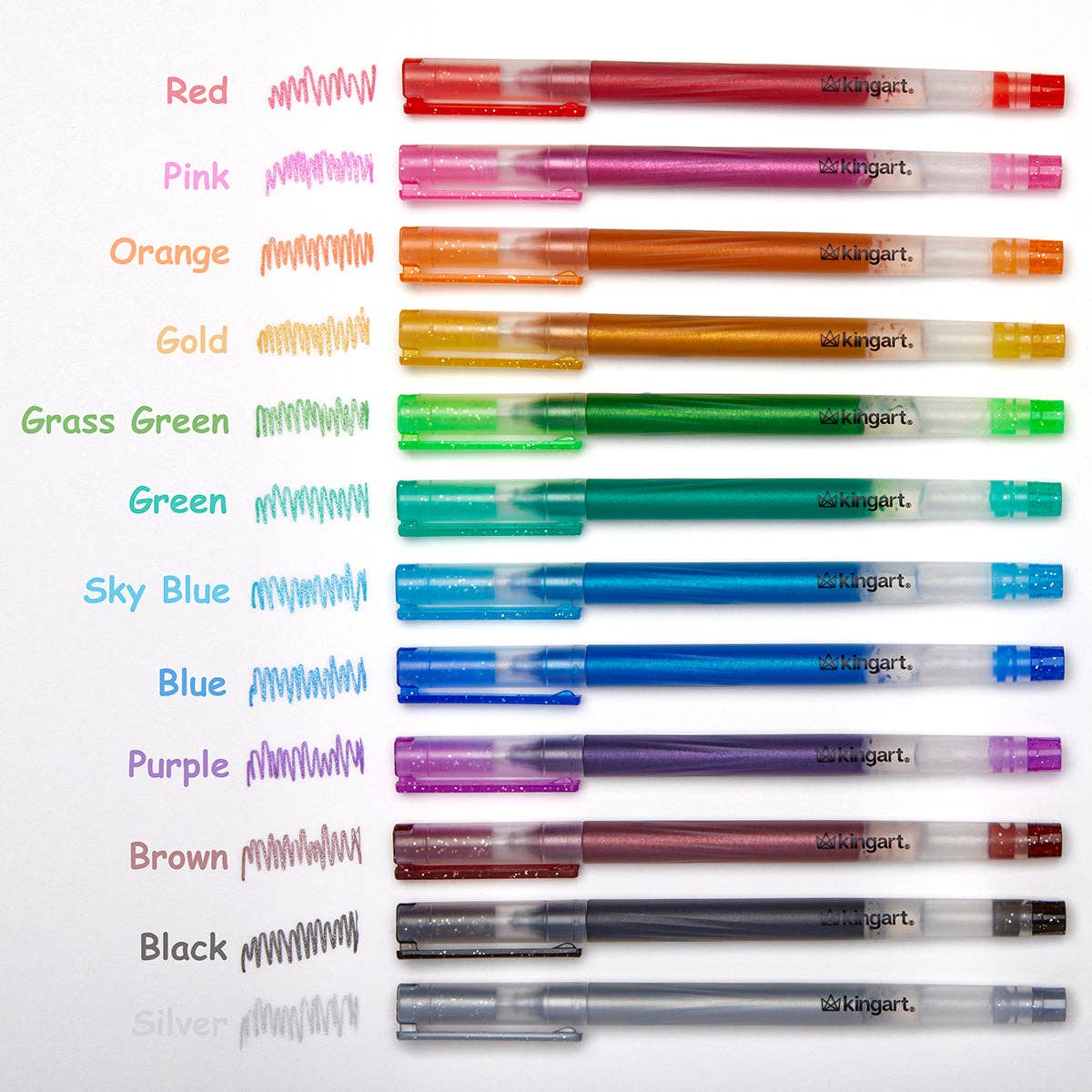 Gel Pens - 12 Glitter Colors