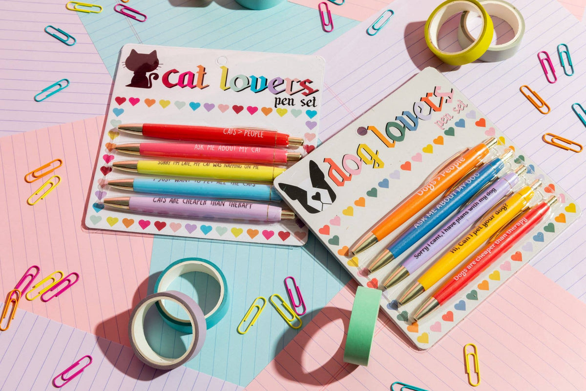 Cat Lovers Pen Set (funny gifts, cat mom gifts, novelty pen)