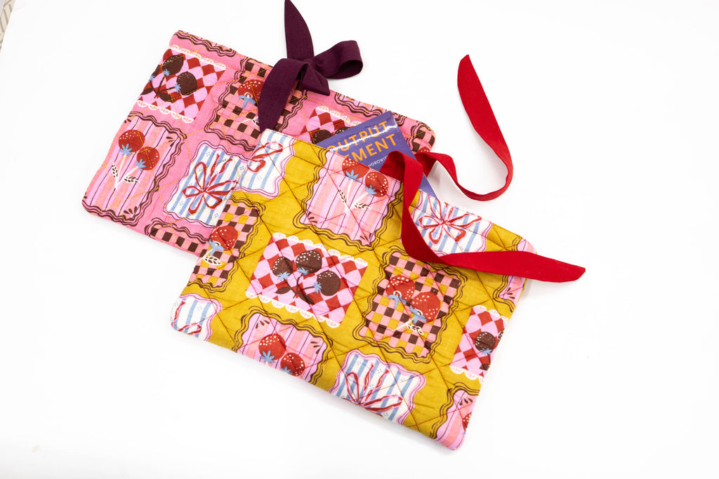 Book Cover | Quilted Book Sleeve | Cotton Book Cover