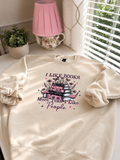 I Like Books More Than I Like People Crewneck in Tan