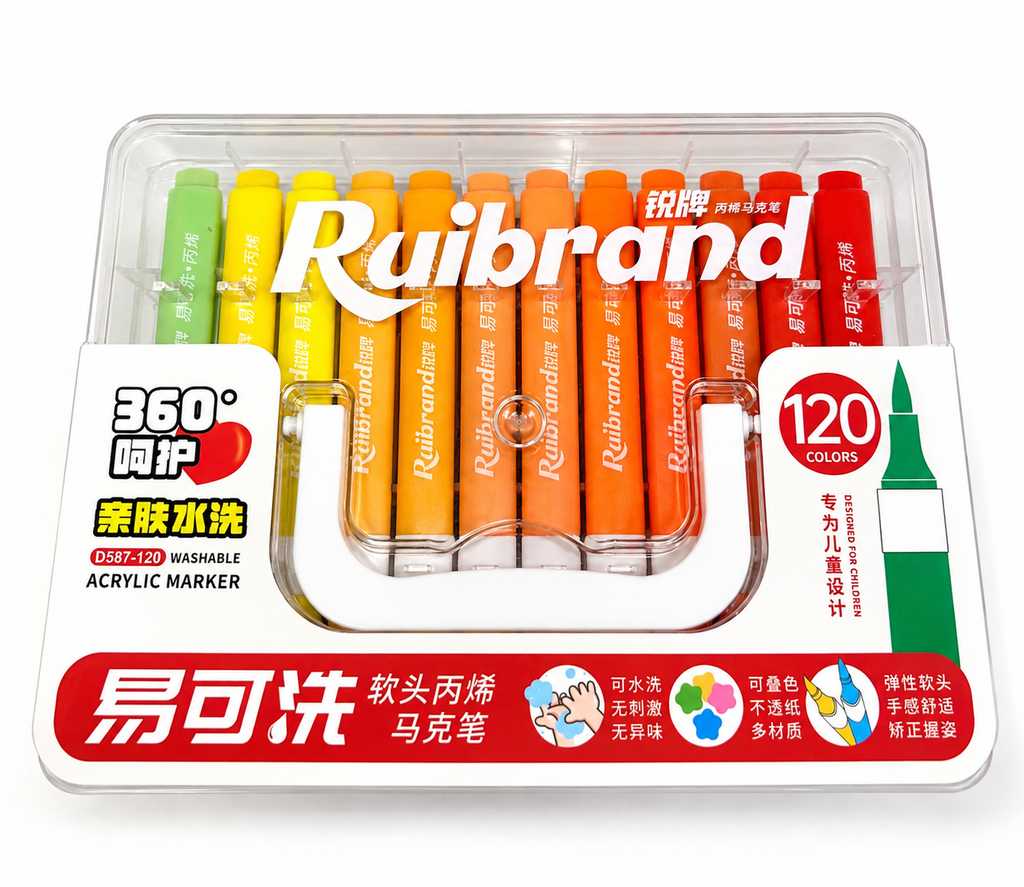 Ruibrand Acrylic Markers 120 Count
