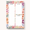 Floral Daily Planner Notepad: Countryside Blooms