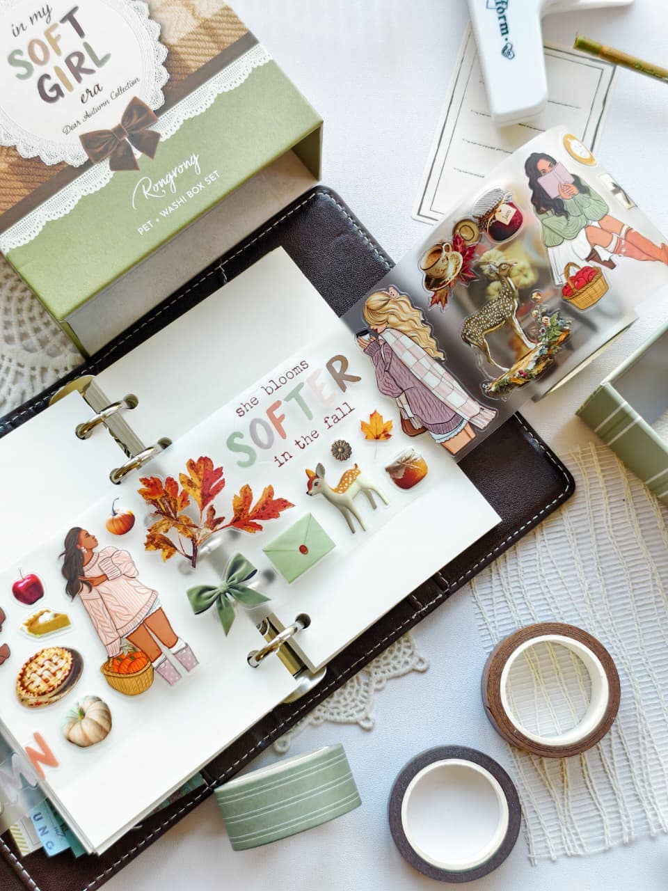 Dear Autumn Pre-cut PET Tape + Washi Box