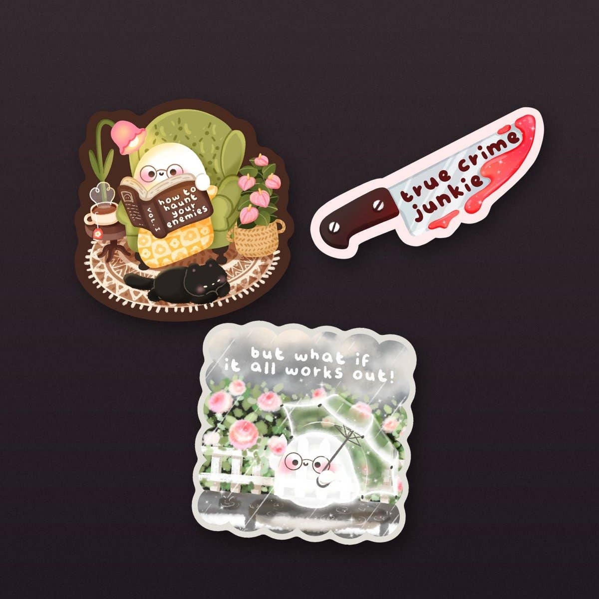 True crime junkie sticker