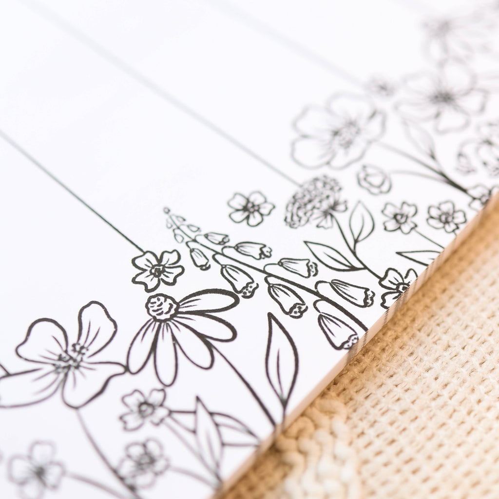 Floral Weekly Planner Notepad: Pressed Floral