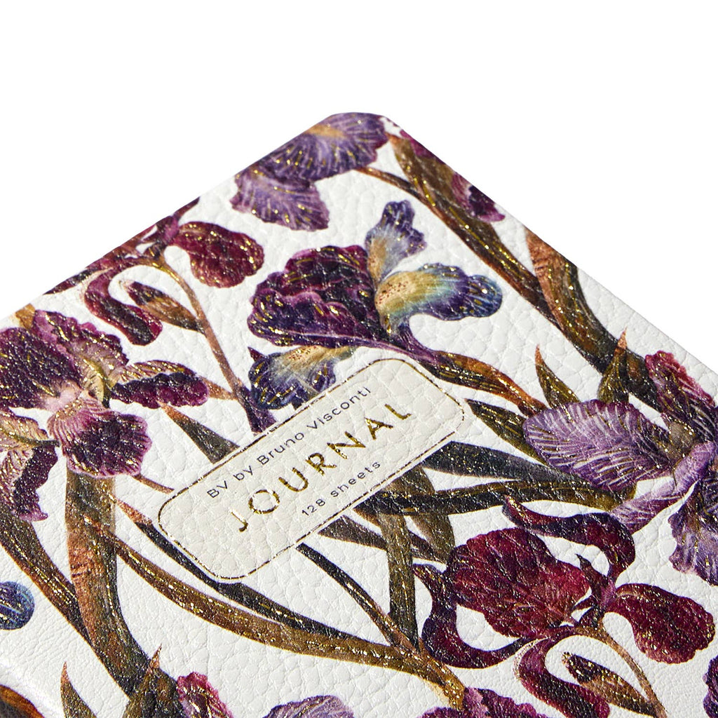 A6 Vegan Leather  Daily Planner Planner - Irises