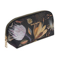 Vegan Leather Zip Pouch - Night Flowers
