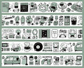 Kawaii Large Washi Tape Stickers: Single Color, My dream room