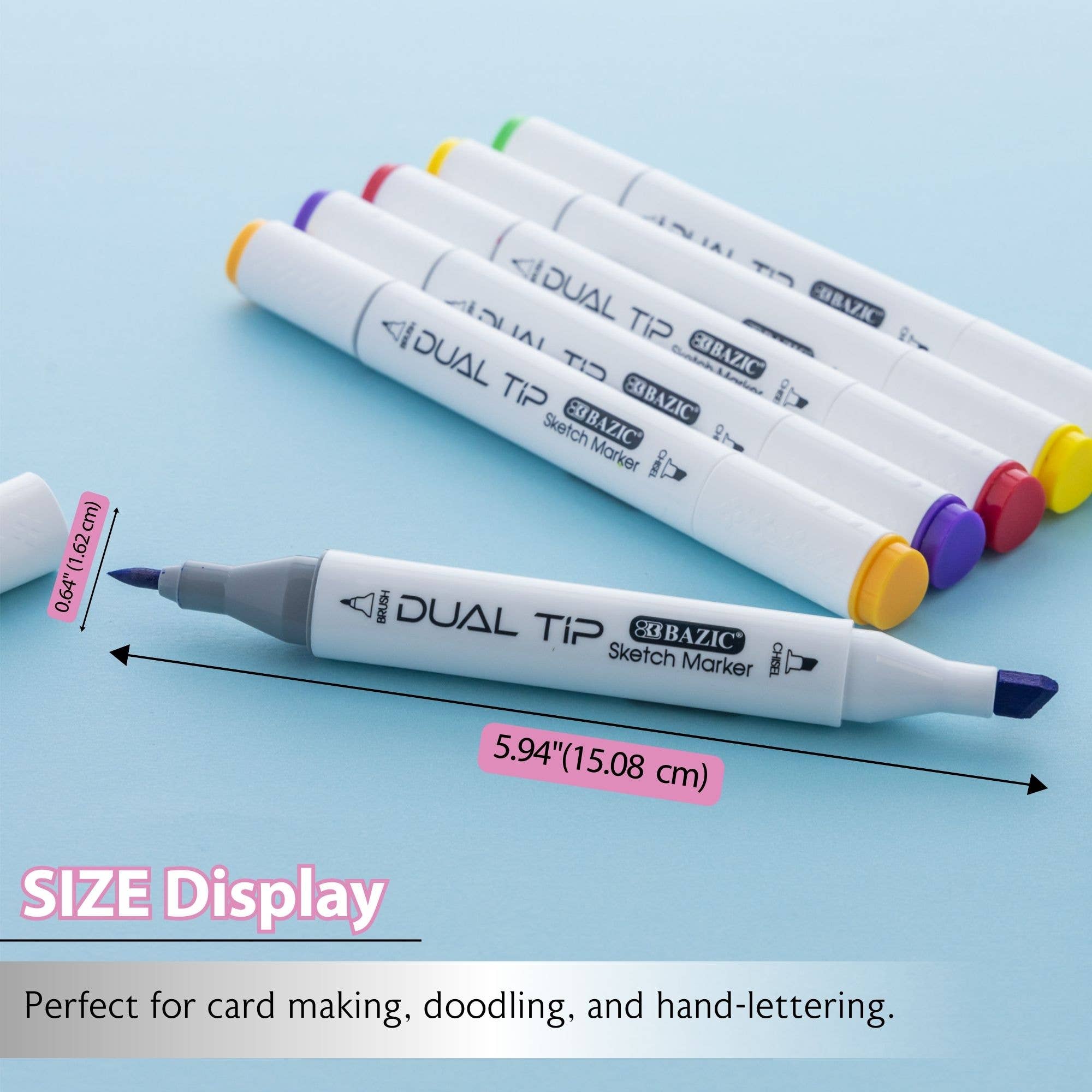 Dual Tip Alcohol-Based Markers 6 Pastel Colors