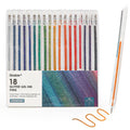 Capped Iridescent Glitter Gel Ink Pen Set Of 18