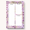 Floral Daily Planner Notepad: Lilac Floral