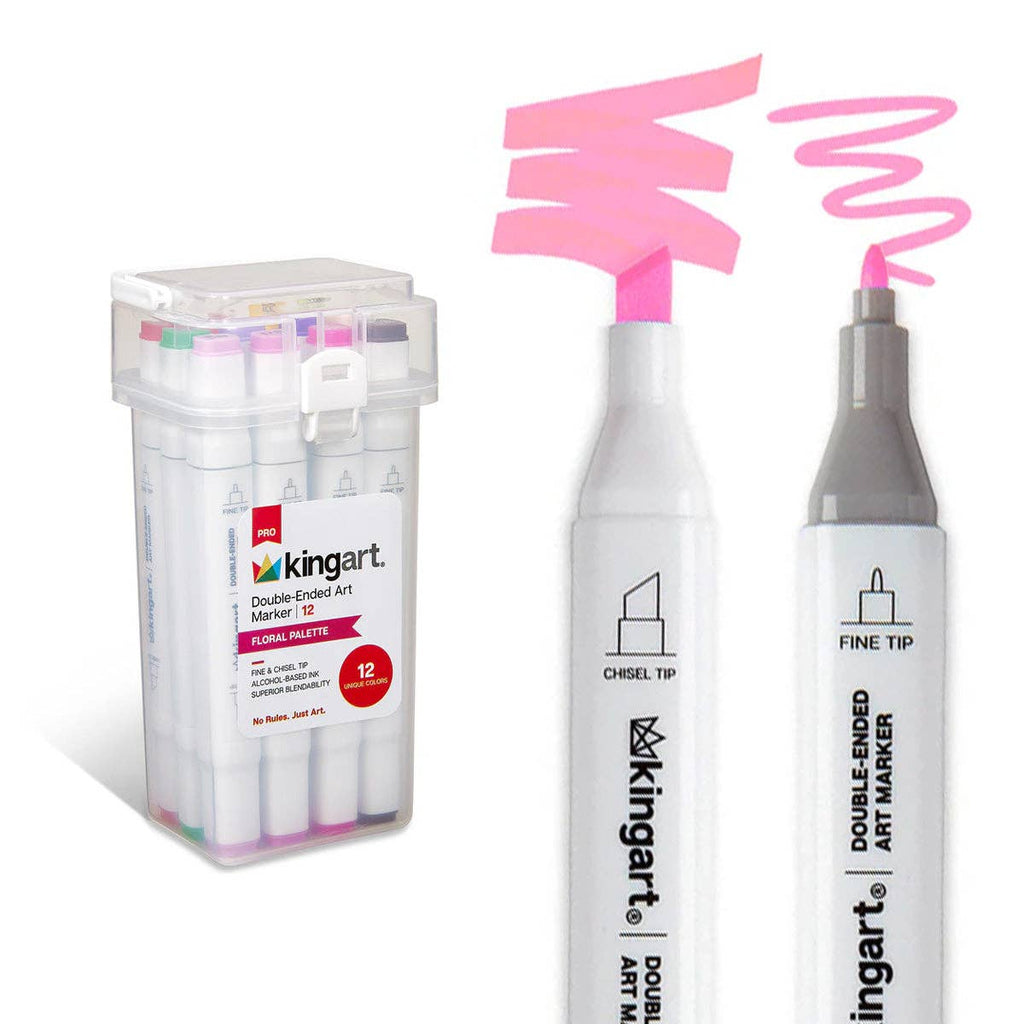 PRO Double-Ended Alcohol Markers - 12 Floral Colors
