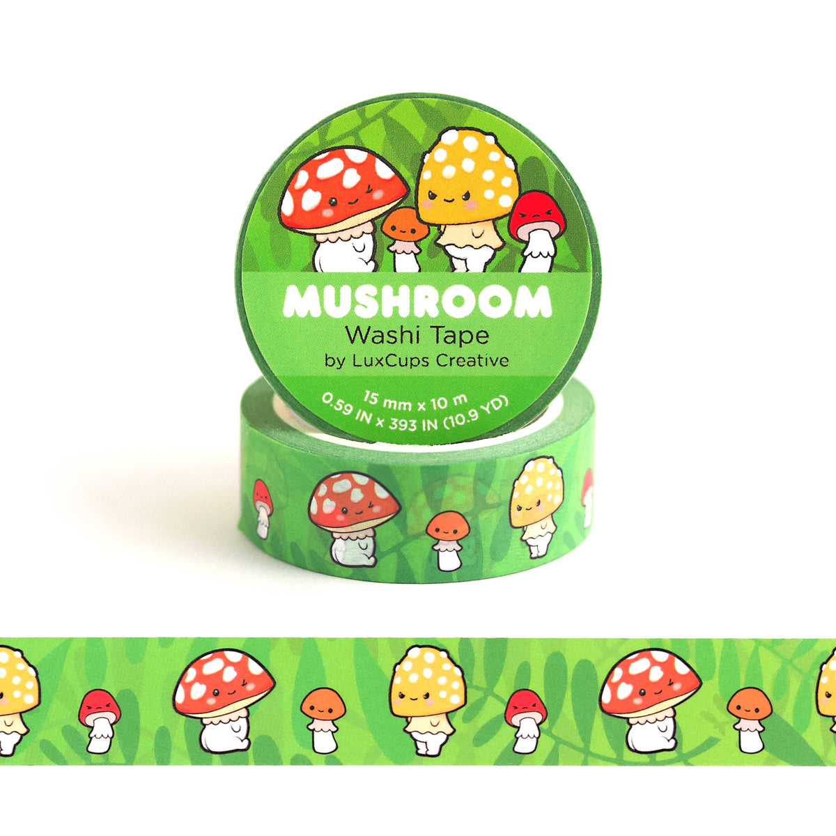 Mushroom Washi Tape - Stationery | Decorative | Low-Tack