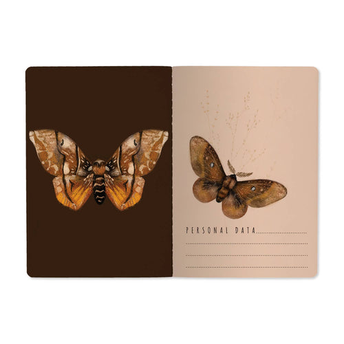A5 Notebook -  Butterflies on Blush