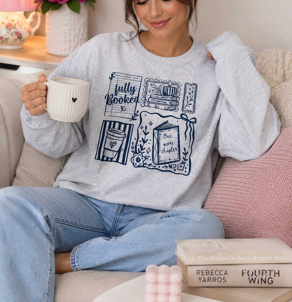 Fully Booked Crewneck in AshbGrey