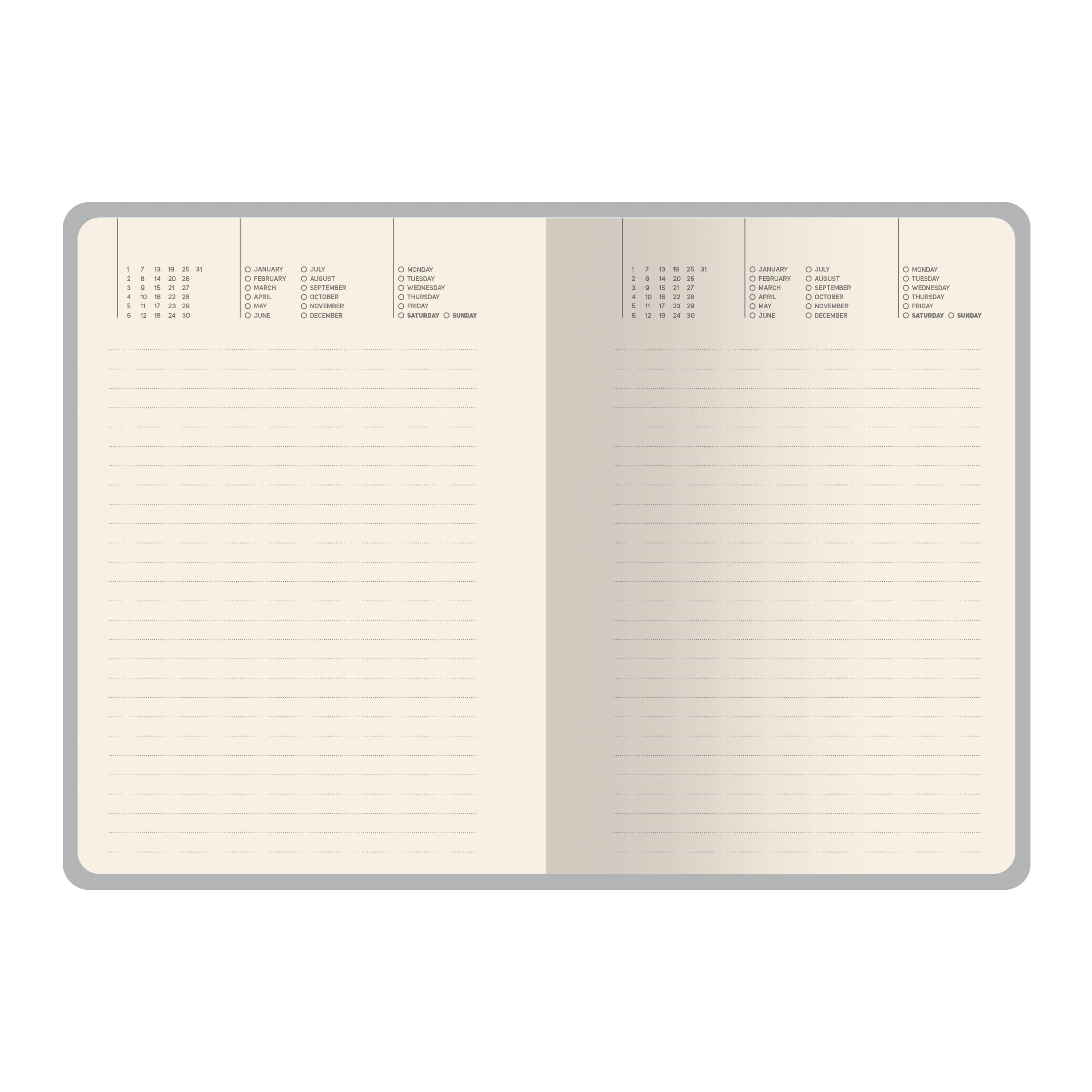 A6 Vegan Leather  Daily Planner Planner - Kitten
