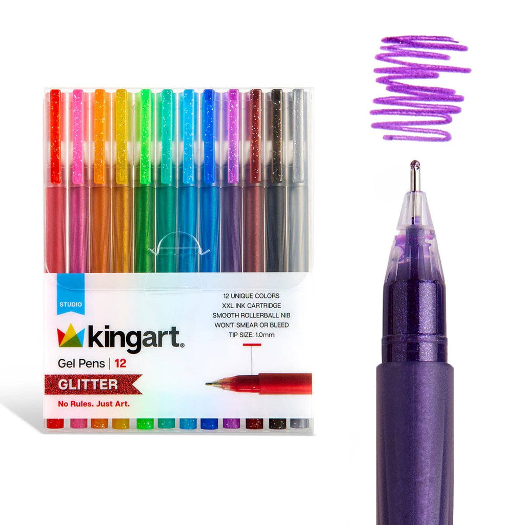 Gel Pens - 12 Glitter Colors