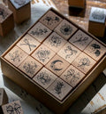 16pcs Box Vintage Floral Wooden Rubber Seal Stamp