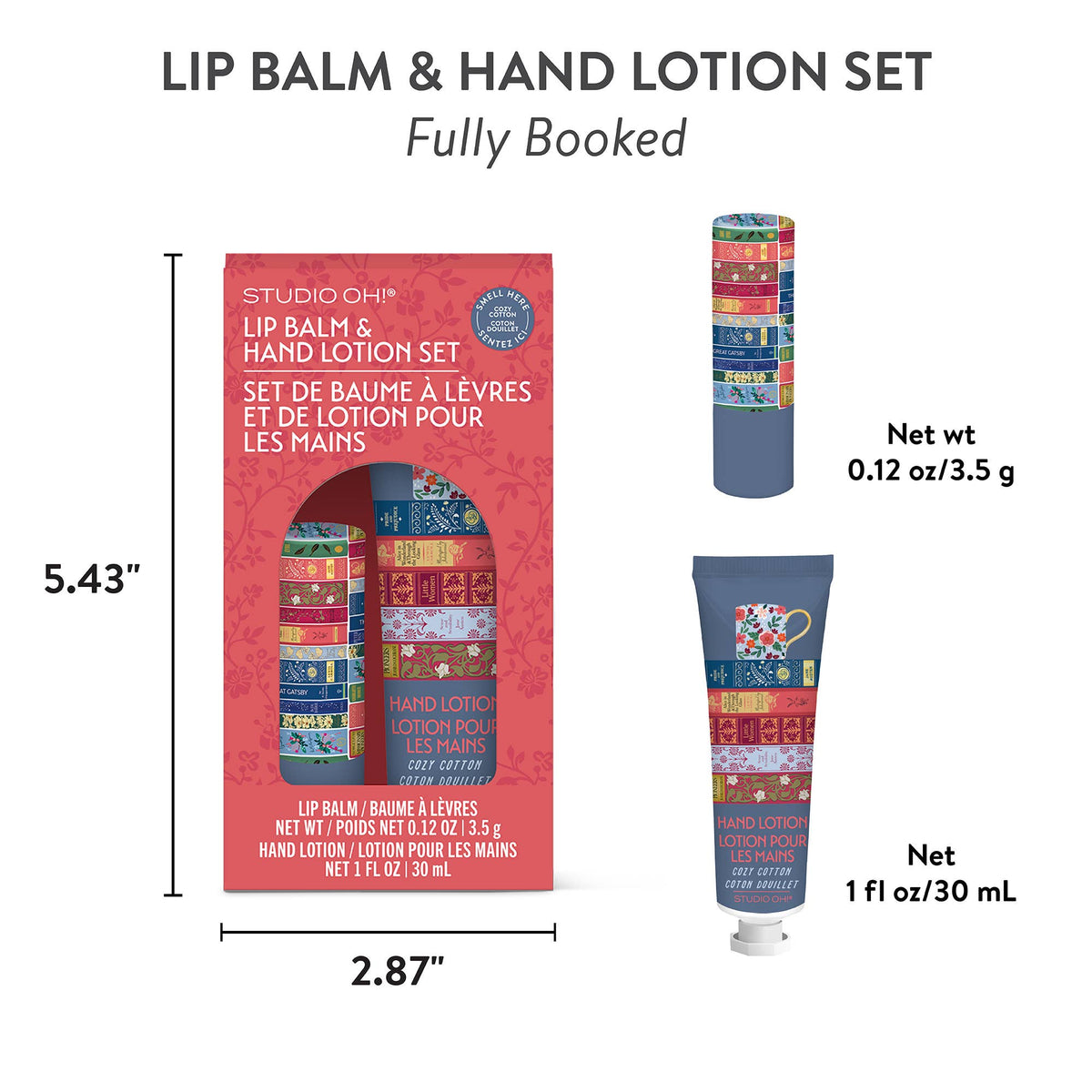 Fully Booked Lip Balm & Hand Lotion Set - Bookish