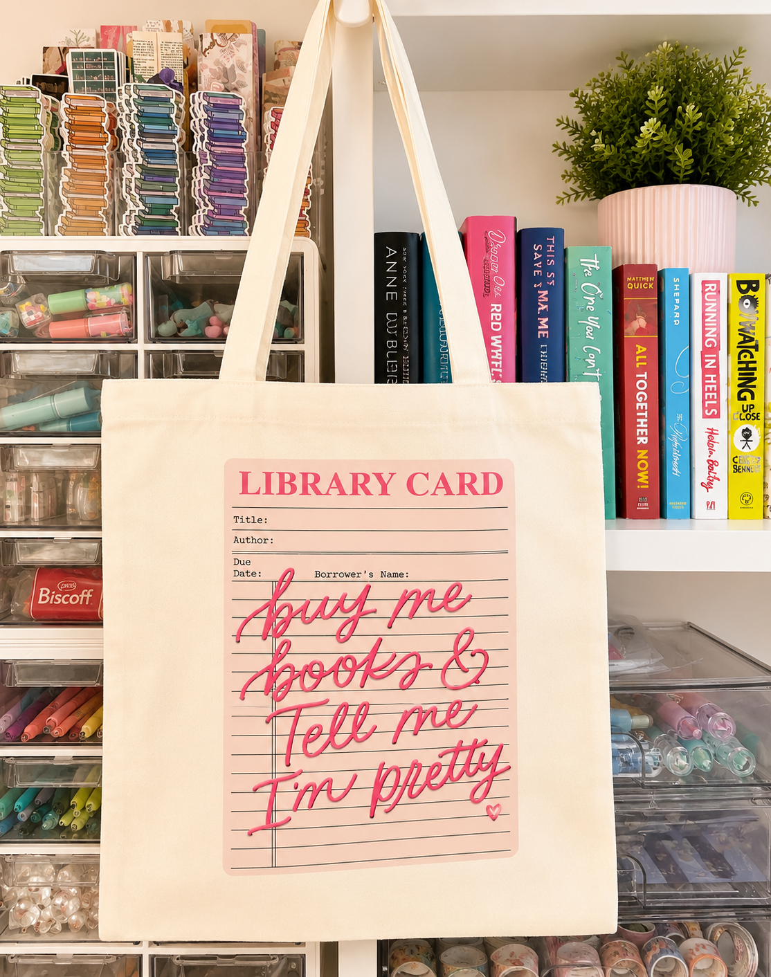 Library Card Canvas Tote Bag