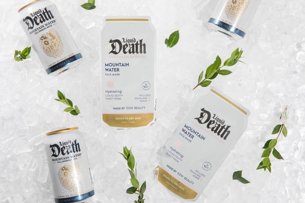 Mountain Water Liquid Death Hydrating Face Mask