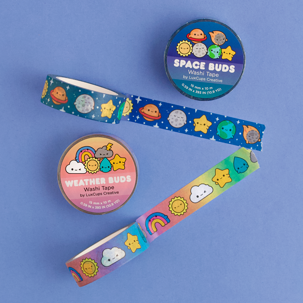 Space Buds Washi Tape - Stationery | Decorative | Low-Tack