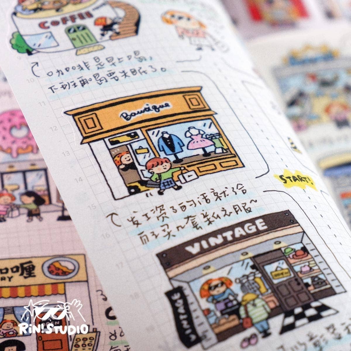 Dream Shop Washi Tape: RiN! Studio BuJo Stickers - Vol. 31