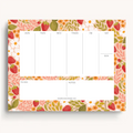 Floral Weekly Planner Notepad: Strawberry Patch