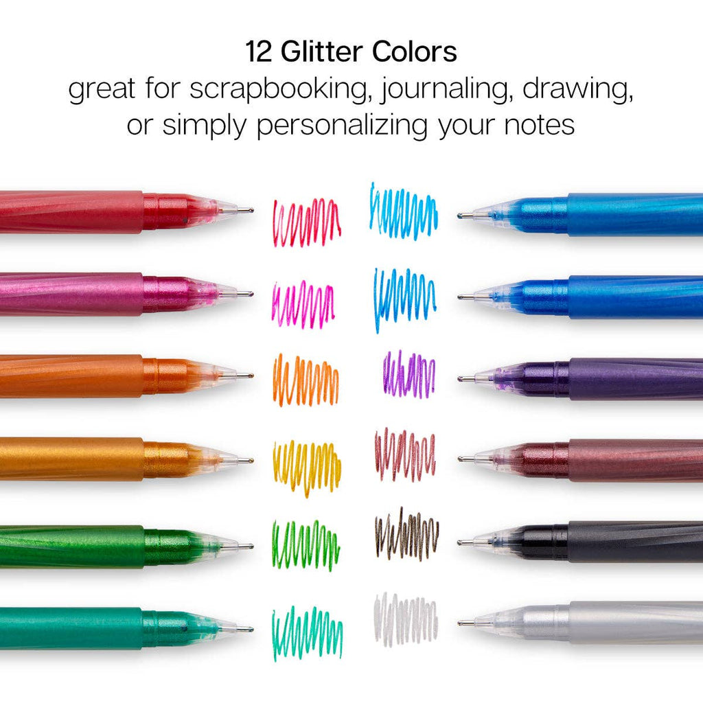 Gel Pens - 12 Glitter Colors