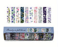 Vintage Floral Themed Washi Tape - Mysterious Purple