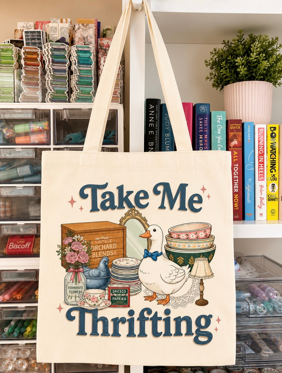 Take Me Thrifting Canvas Tote Bag
