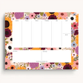 Floral Weekly Planner Notepad: Rainbow Garden