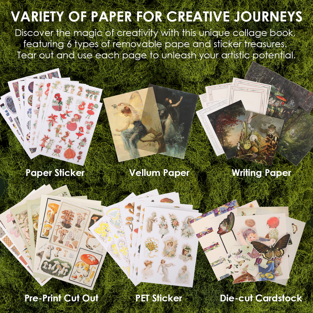200+ Pages The Botanical Muse Collage Activity Book