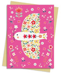Bee Brown: Pink Floral Dove Greeting Card