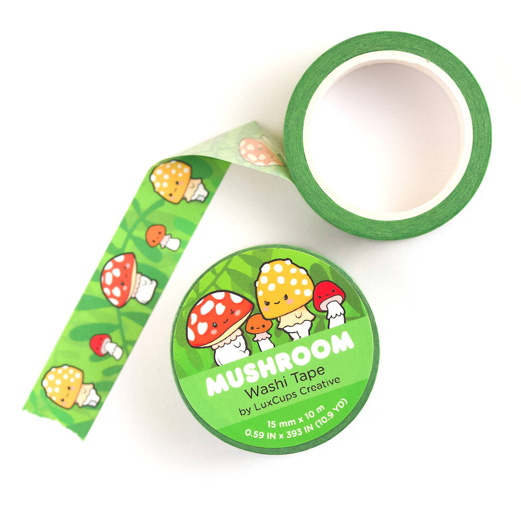 Mushroom Washi Tape - Stationery | Decorative | Low-Tack