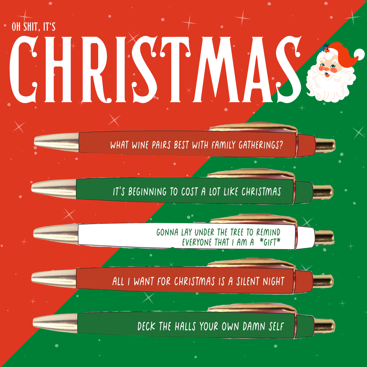 Christmas Pen Set (Christmas gifts, holiday gifts, stocking)