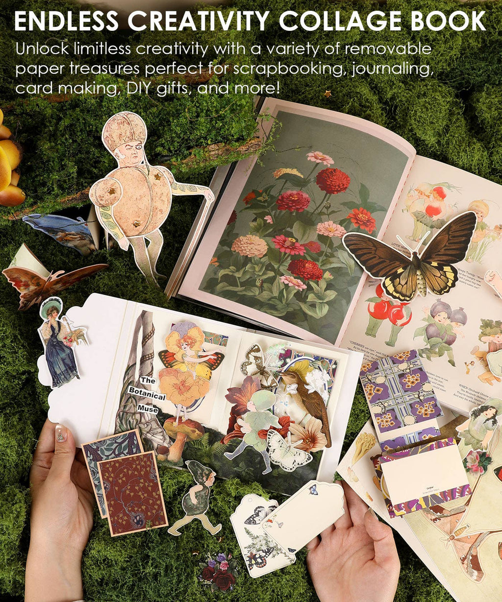 200+ Pages The Botanical Muse Collage Activity Book