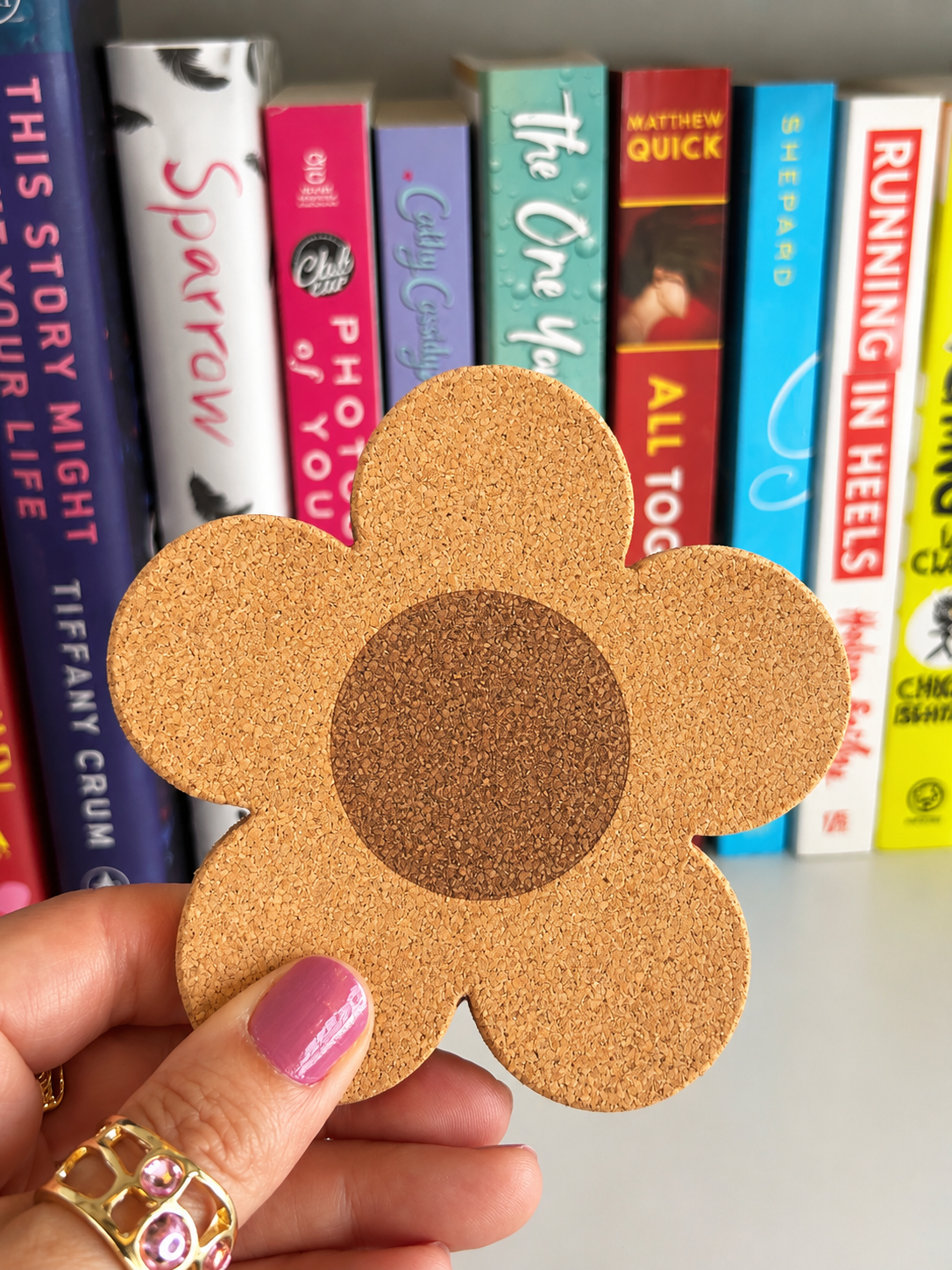 Flower Cork Coaster 4"