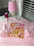 Pumpkin & Bows Crewneck in Pink
