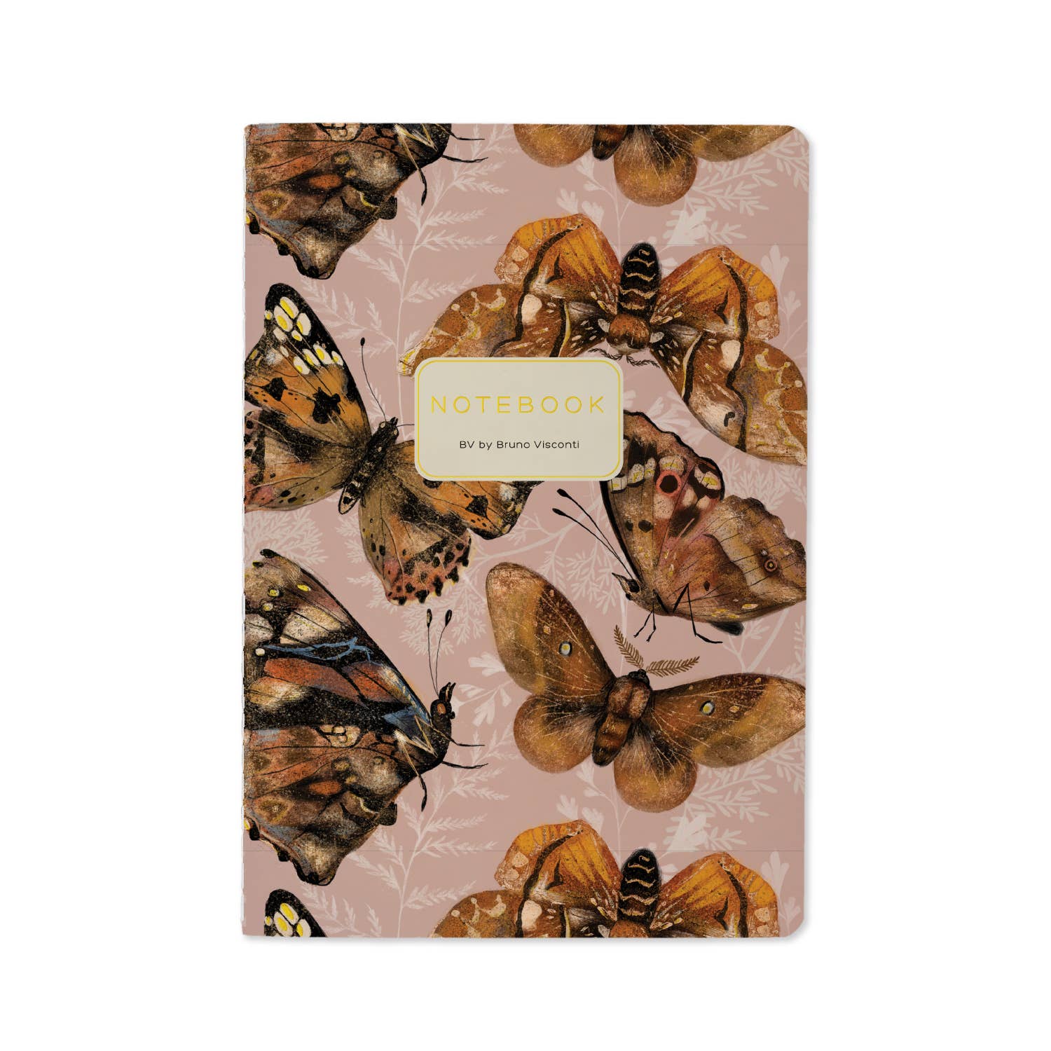 A5 Notebook -  Butterflies on Blush