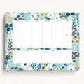 Floral Weekly Planner Notepad: Waterfall Floral