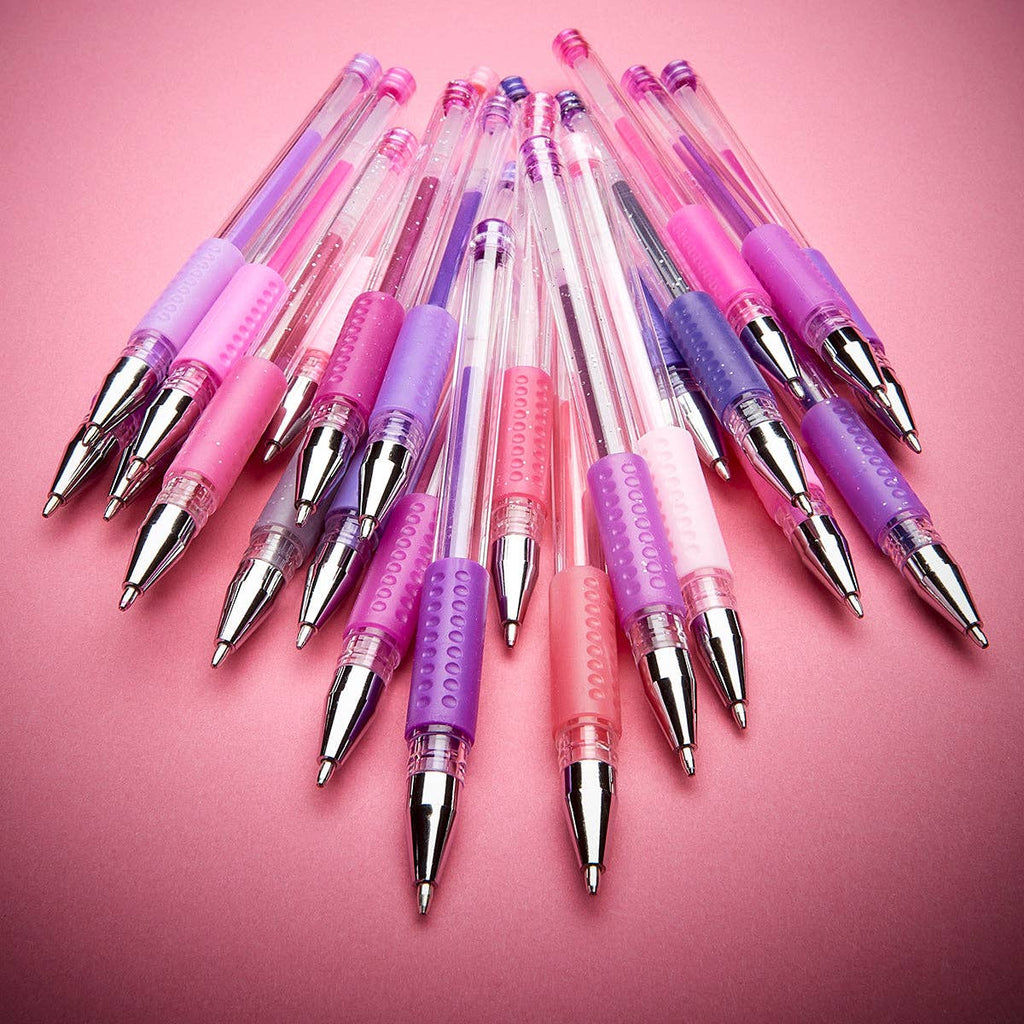 Gel Pens - Comfort Grip - Pink & Purple Tone - 24 Colors