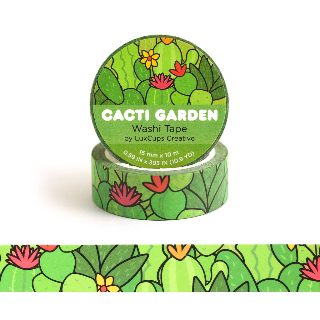Cacti Washi Tape - Stationery | Decorative | Low-Tack Tape