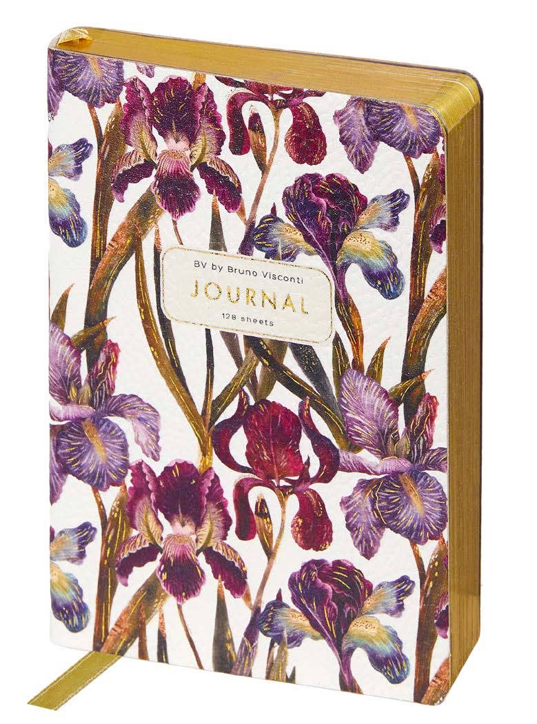 A6 Vegan Leather  Daily Planner Planner - Irises