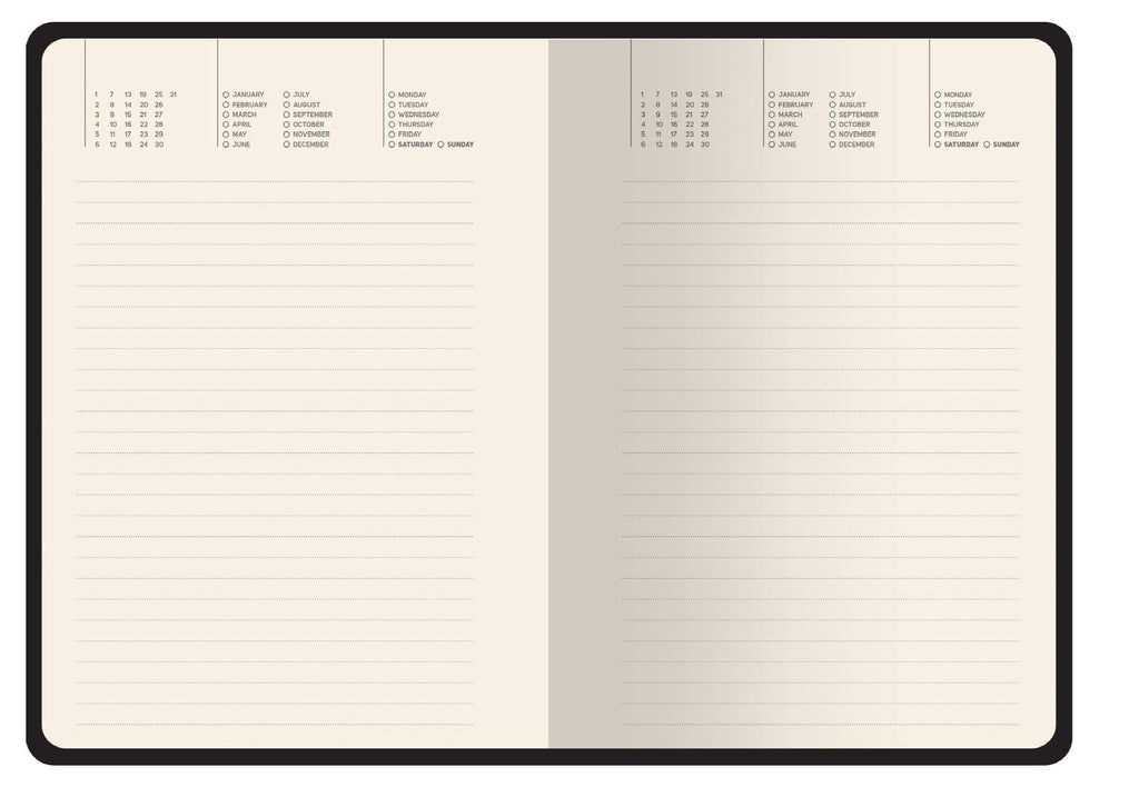 A6 Vegan Leather  Daily Planner Planner - Irises